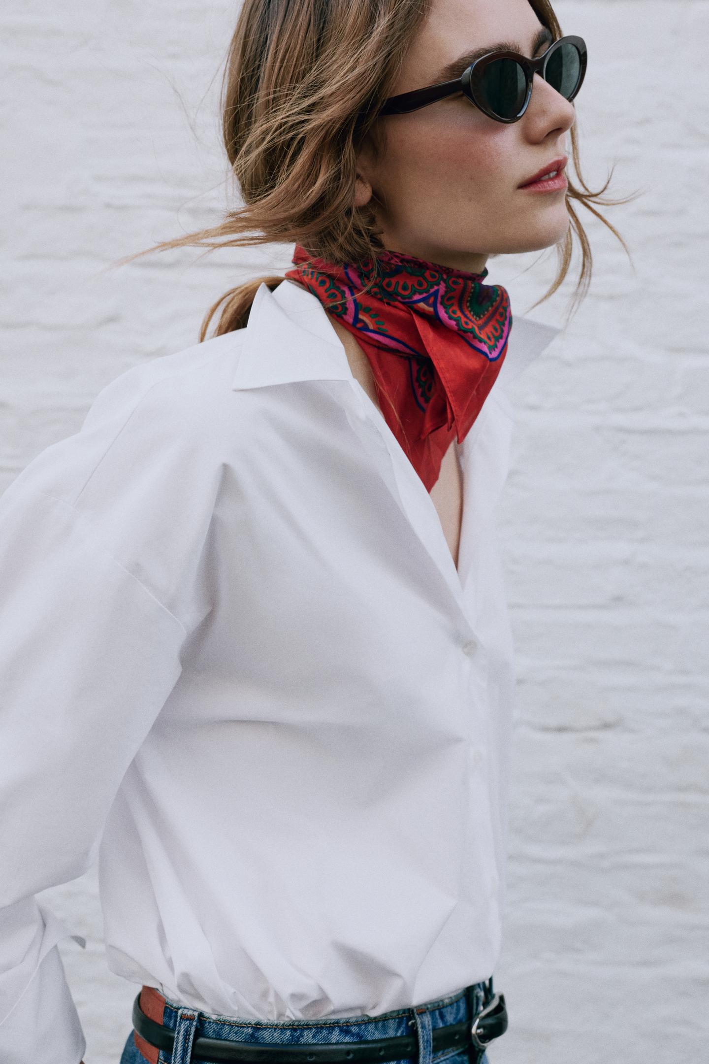 Женский шарф Zara Paisley Print Viscose Silk Blend, цвет: Красный