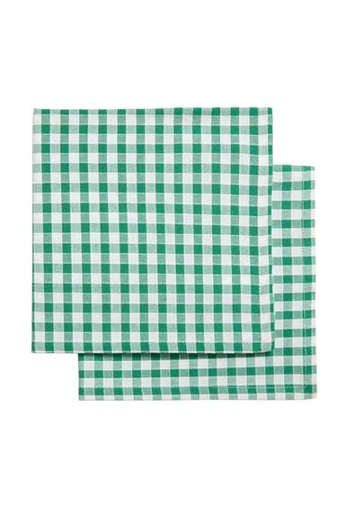 SET TOVAGLIOLI QUADRI VICHY (SET DA 2) - Verde di Zara