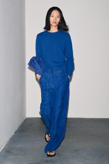 CASHMERE AND WOOL BASIC SWEATER - Bluish by Zara - Image 0