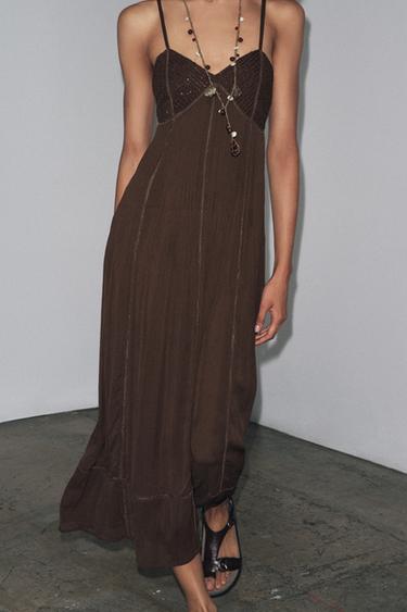 ZW COLLECTION STRAPPY DRESS - Mink by Zara - Image 5