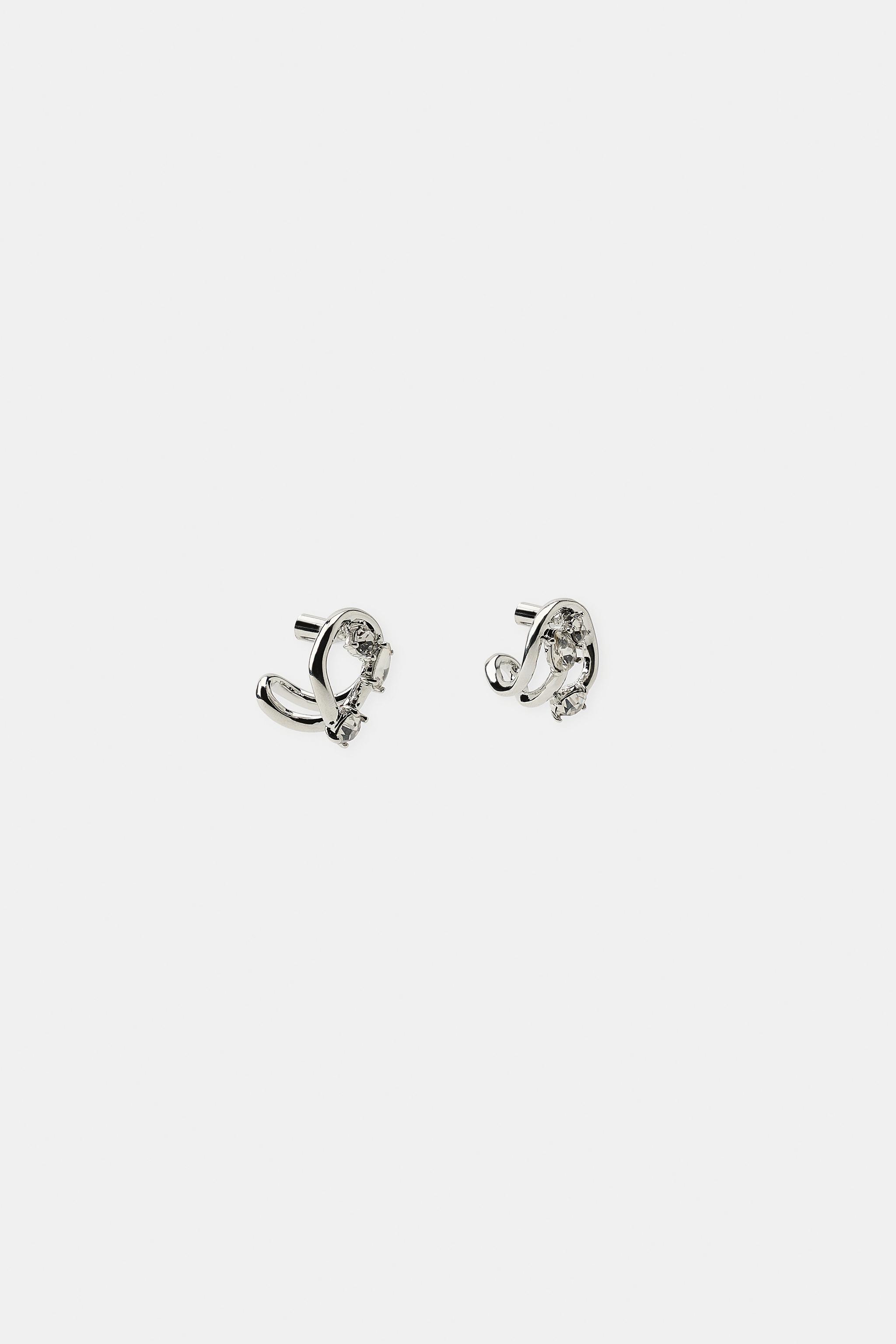 BOUCLES D'OREILLES MÉTALLIQUES CIRCULAIRES BRILLANTS