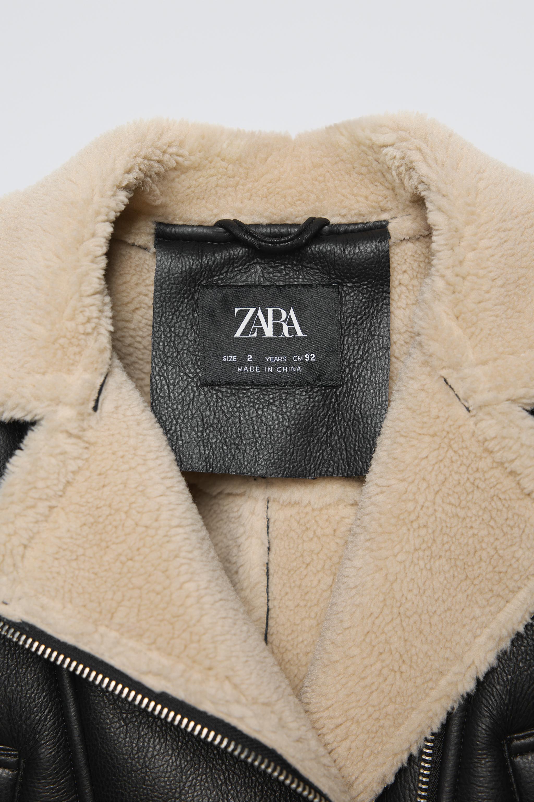 Shearling Coat Zara Montone Uomo Giacca Montone Montone Pelle Zara