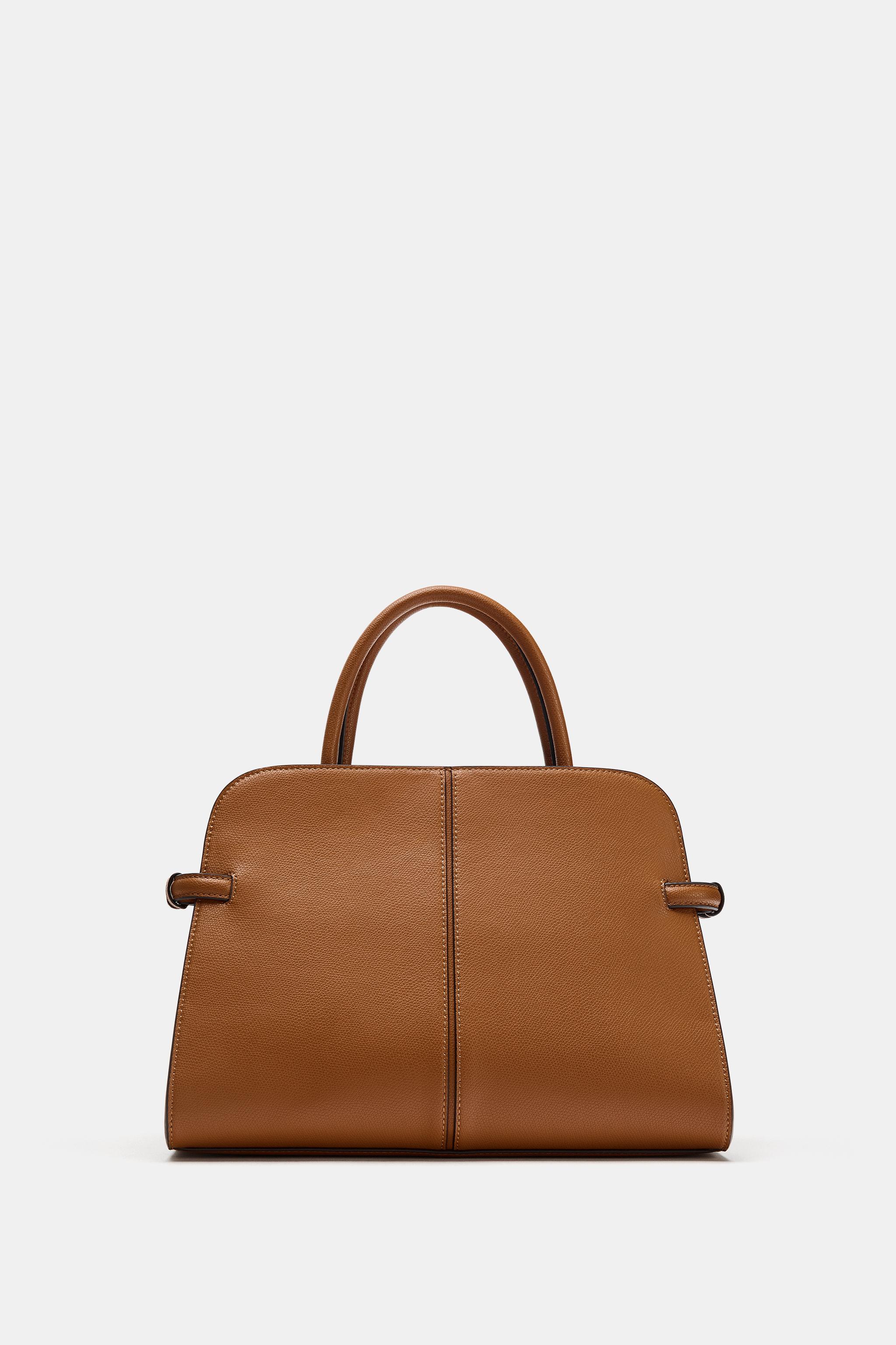 ZARA MAXI CITY ハンドバッグ ダークブラウン ショルダーバッグ MAXI CITY - Dark tan | ZARA New Zealand