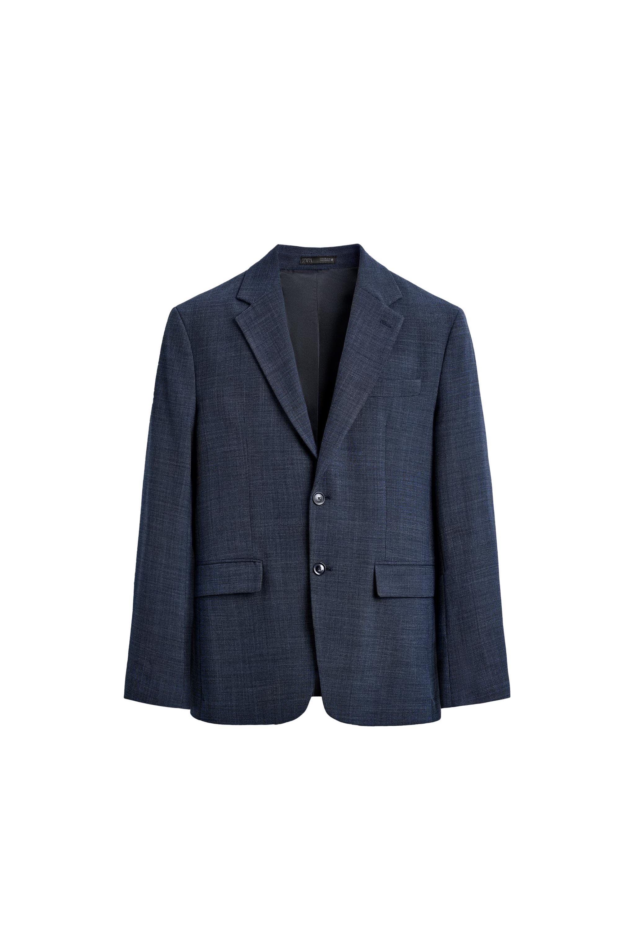 TEXTURED SUIT BLAZER - Blue / Indigo | ZARA India