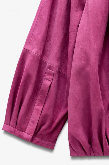 LIMITED EDITION SUEDE LEATHER TOP - Fuchsia by Zara - Image 6
