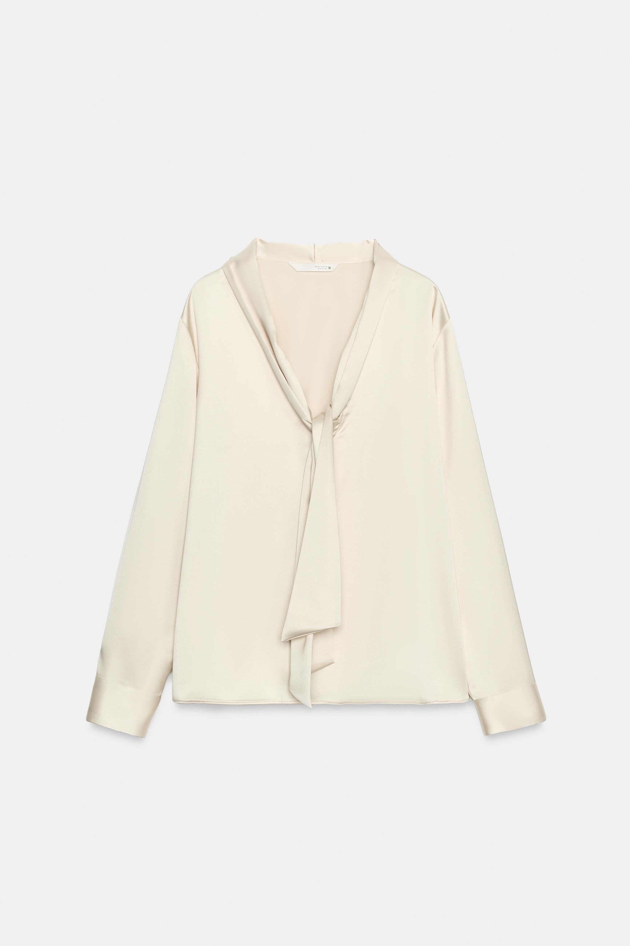 BLOUSE SATINÉE FOULARD