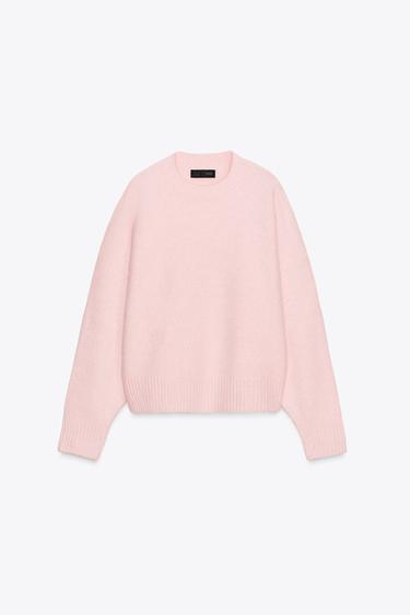 SOFT PLAIN KNIT SWEATER - Light pink by Zara