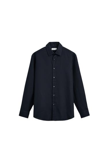 EASY CARE TEXTURED SHIRT - Navy blue by Zara