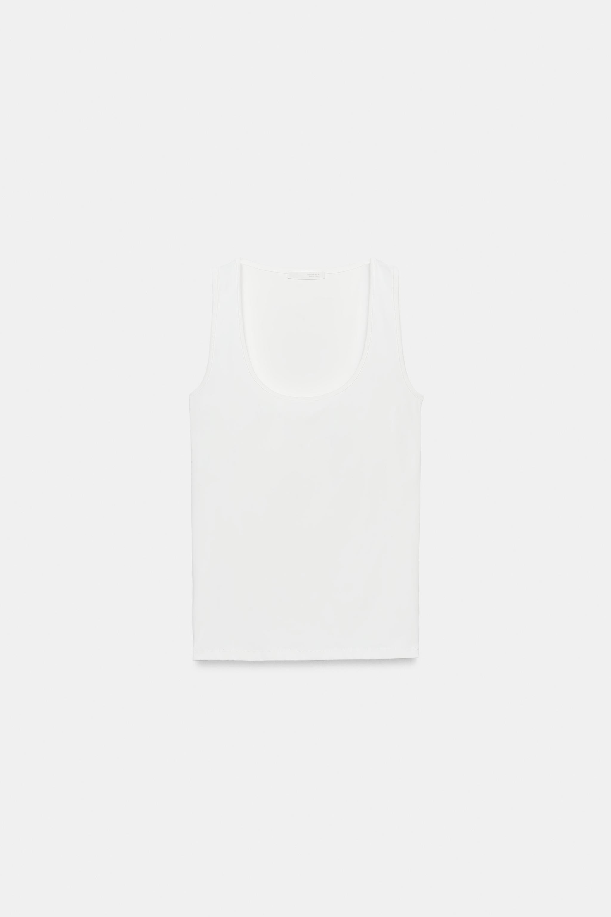 WIDE STRAP POLYAMIDE T-SHIRT