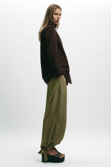 OVERSIZED DOUBLE-BREASTED BLAZER - Brown by Zara - Image 4
