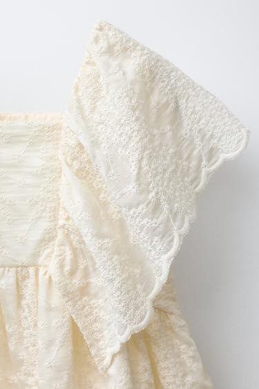 EMBROIDERED BUTTERFLY DRESS - Ecru by Zara - Image 2