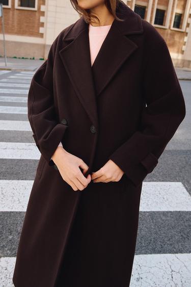 MANTEAU OVERSIZE SOFT - Bordeaux de Zara - Image 2
