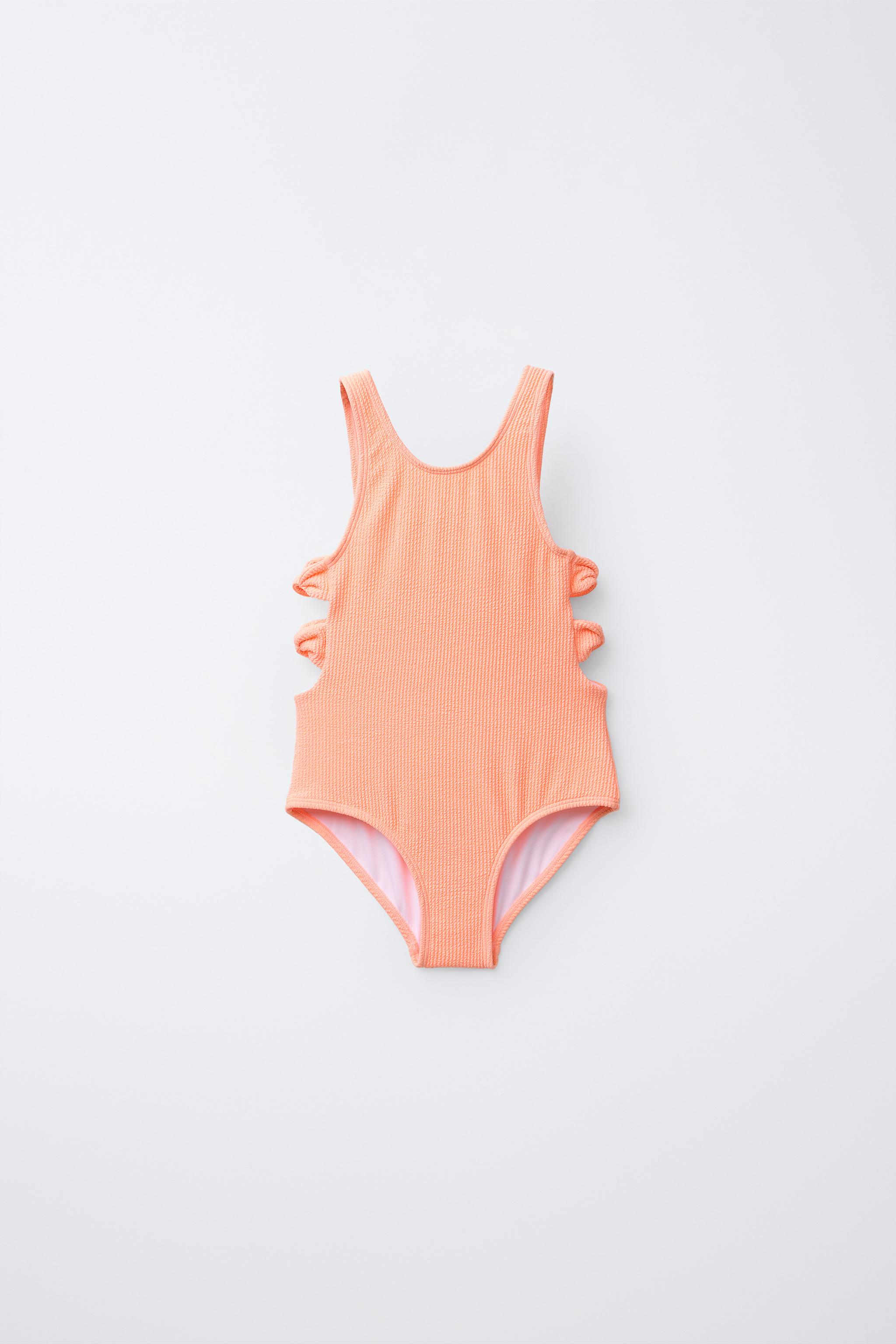 AGES 6-14 / CUT-OUT BOW ONE-PIECE SWIMSUIT