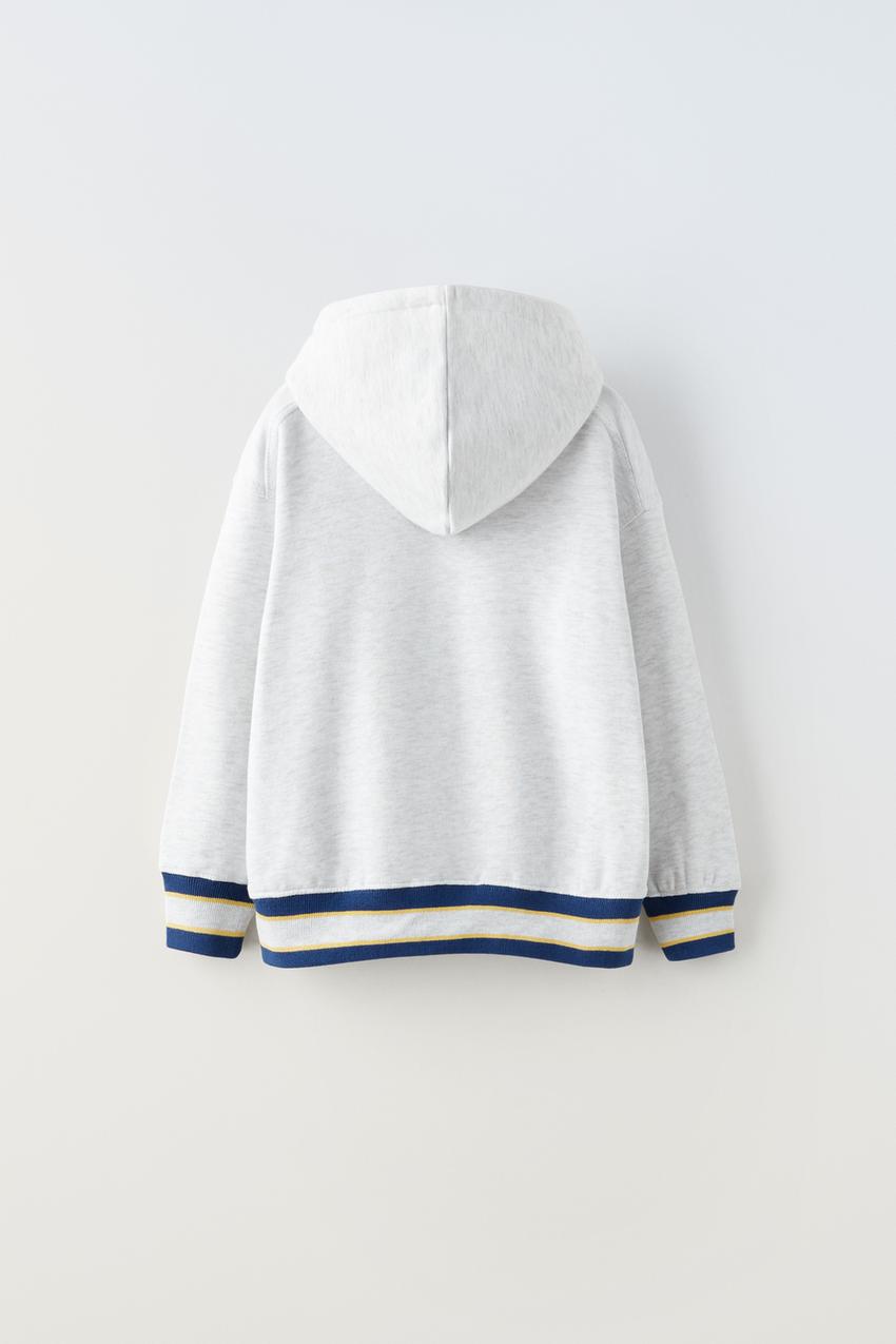 FLOCKED JOGGING SWEATSHIRT - Gray marl