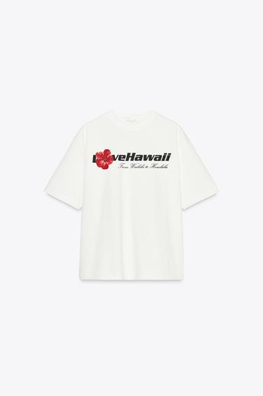 ФУТБОЛКА С НАДПИСЬЮ — БЕЛЫЙ от Zara