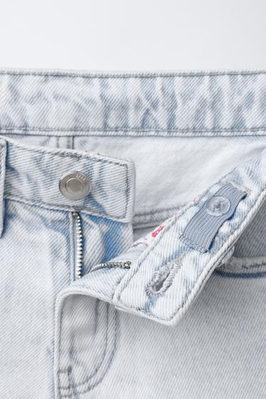 FLORAL STAR PRINT DENIM BERMUDA SHORTS - Light blue by Zara - Image 2