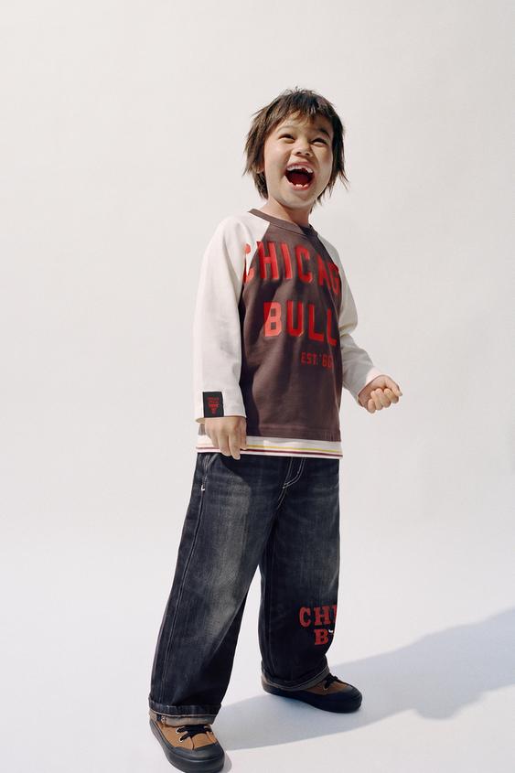 WIDE-LEG NBA - CHICAGO BULLS JEANS - Blue by Zara - Image 0