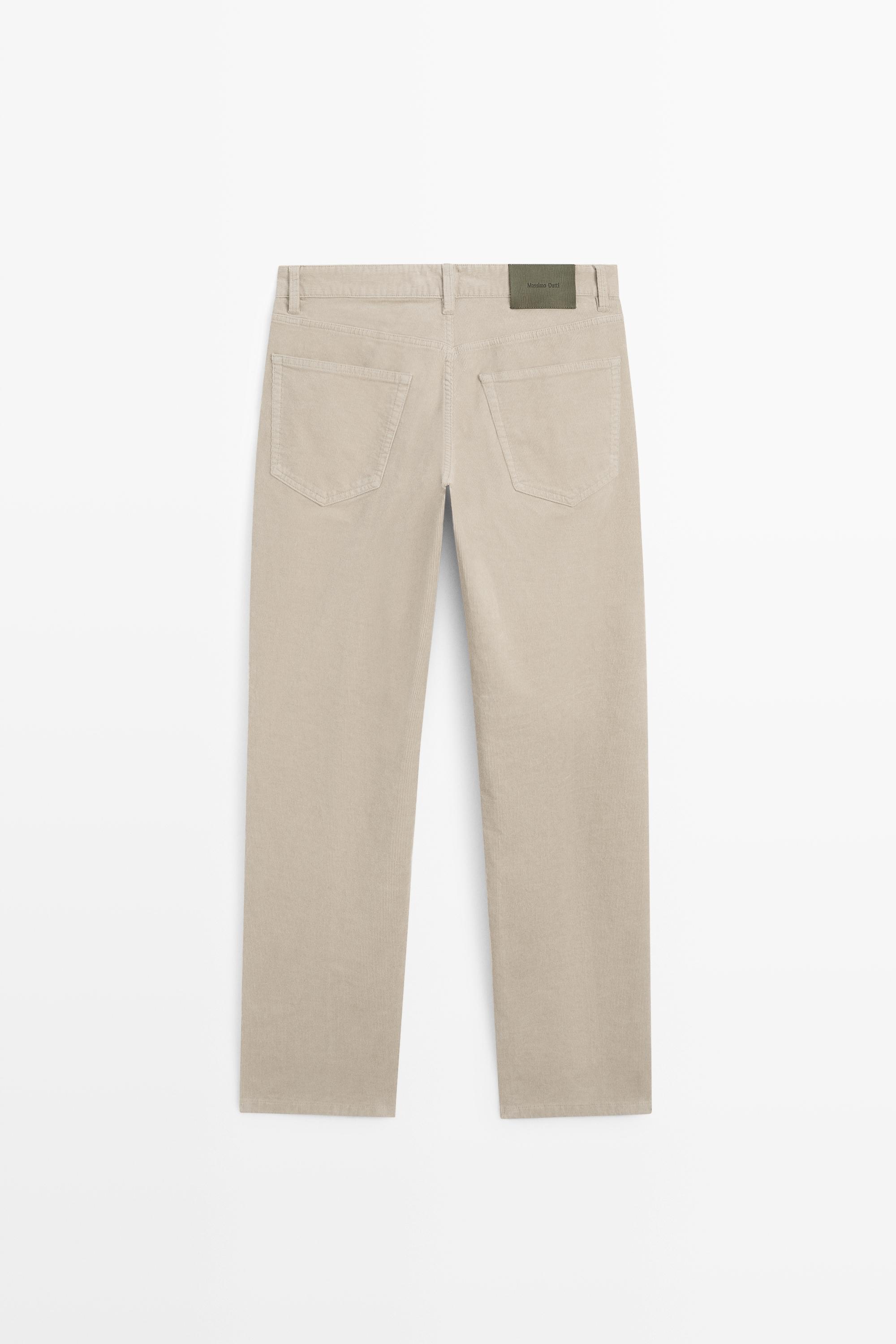 Corduroy tapered fit pants