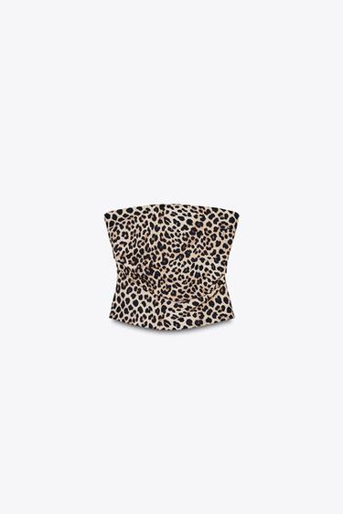 TOP PALABRA DE HONOR PLIEGUES - Leopardo de Zara