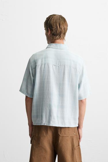 CHECK SHIRT - Blue by Zara - Image 2