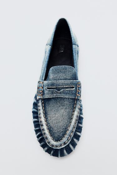 MOCASÍN EFECTO DENIM - Azul de Zara