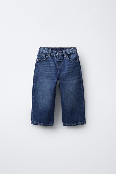 ANIMAL PRINT STAR PATCH STRAIGHT JEANS - Mid-blue by Zara