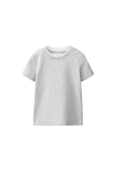 Zara DOUBLE LAYER MODAL T-SHIRT - Gray marl