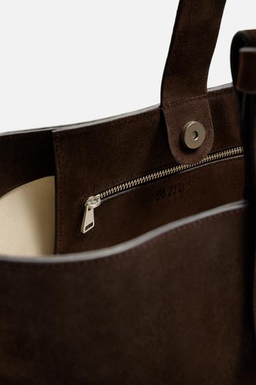 SAC EN CUIR LIMITED EDITION - Marron de Zara - Image 5