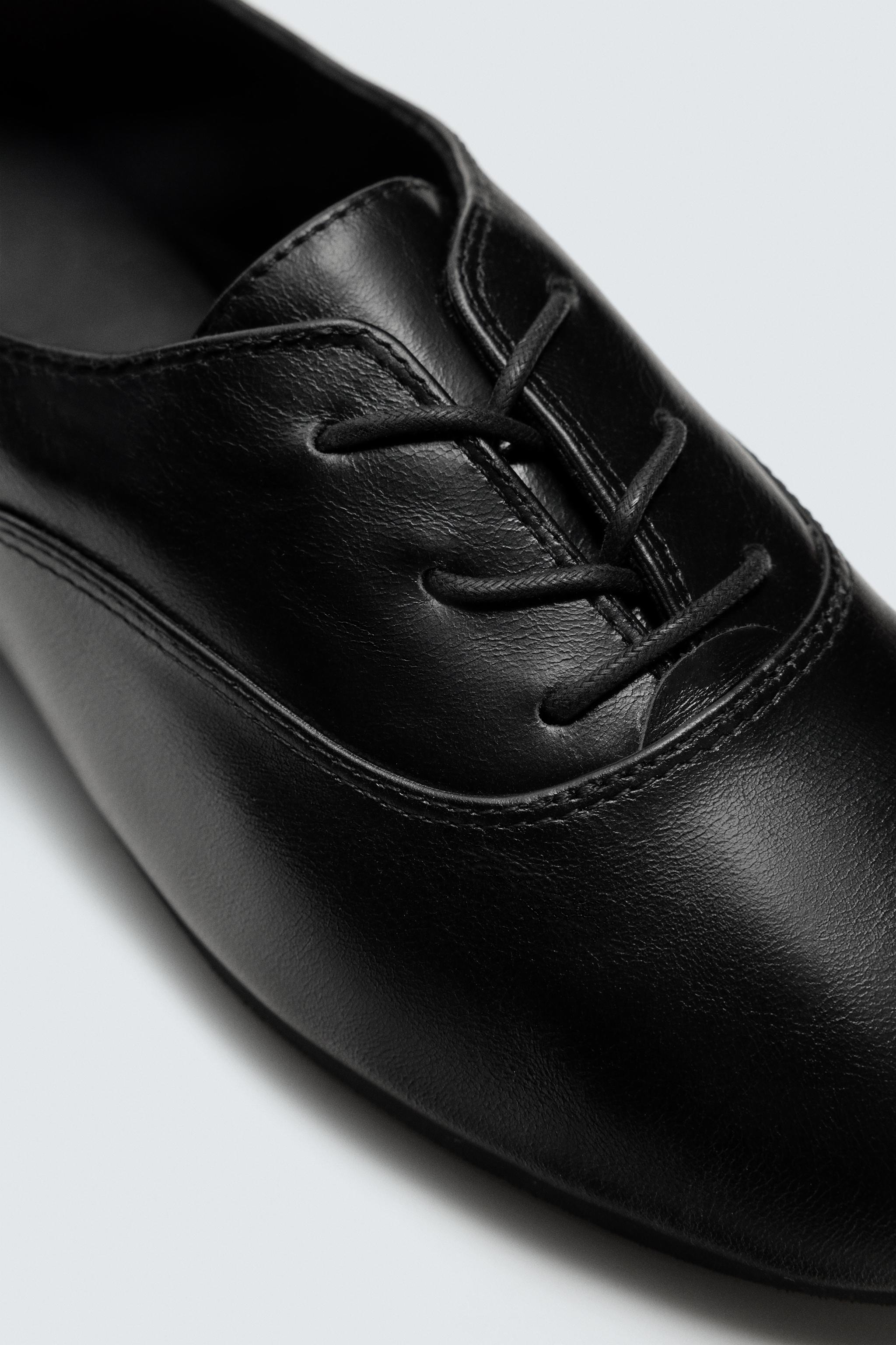 VIBRAM®ソール レザーシューズ AARON LEVINE X ZARA - ブラック | ZARA