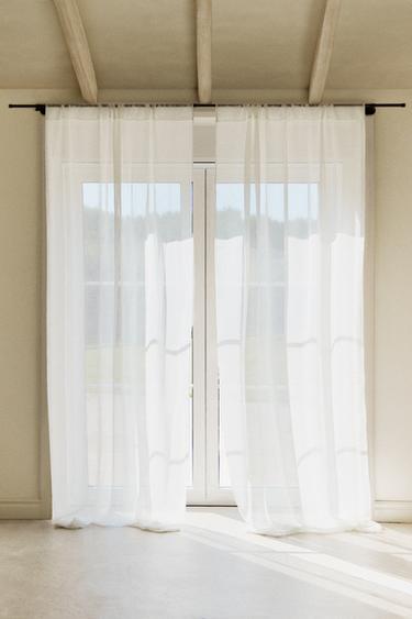 ΛΕΠΤΗ ΚΟΥΡΤΙΝΑ ΜΕ ΠΟΛΥ ΧΑΜΗΛΗ ΑΔΙΑΦΑΝΕΙΑ - Εκρού του Zara