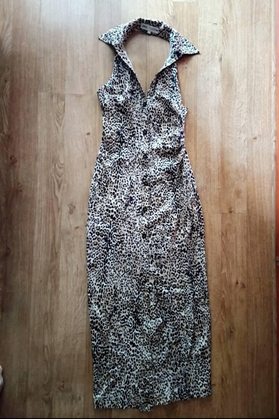 LINEN-BLEND ANIMAL-PRINT SHIRT DRESS - Image 5
