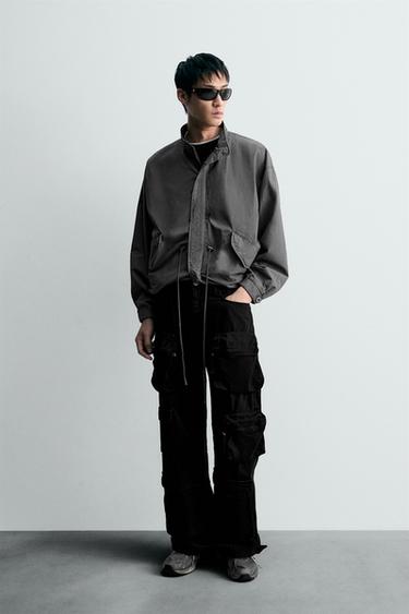 軽量コットンジャケットグレーZaraの軽量コットンジャケット - グレー