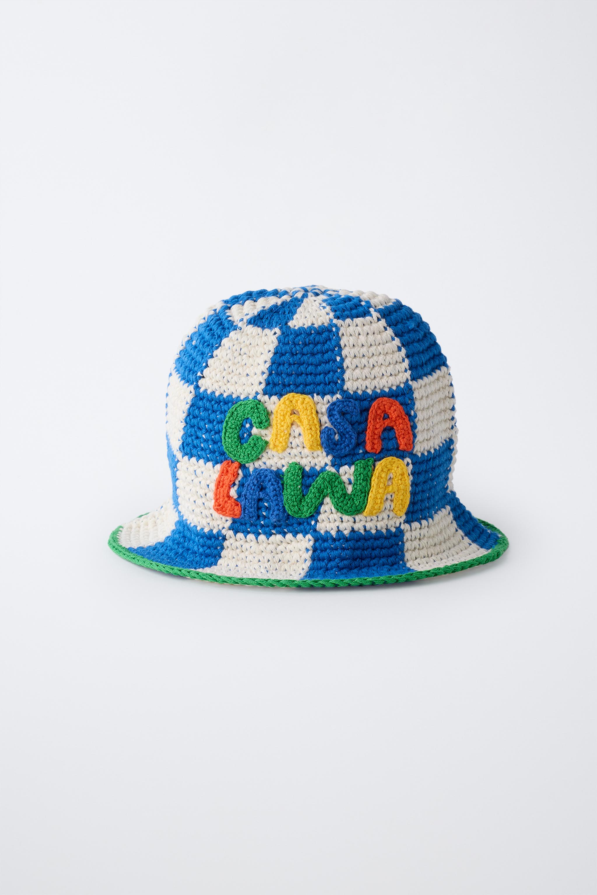 CASA LAWA X ZARA KIDS KNIT BUCKET HAT - Blue / White | ZARA United