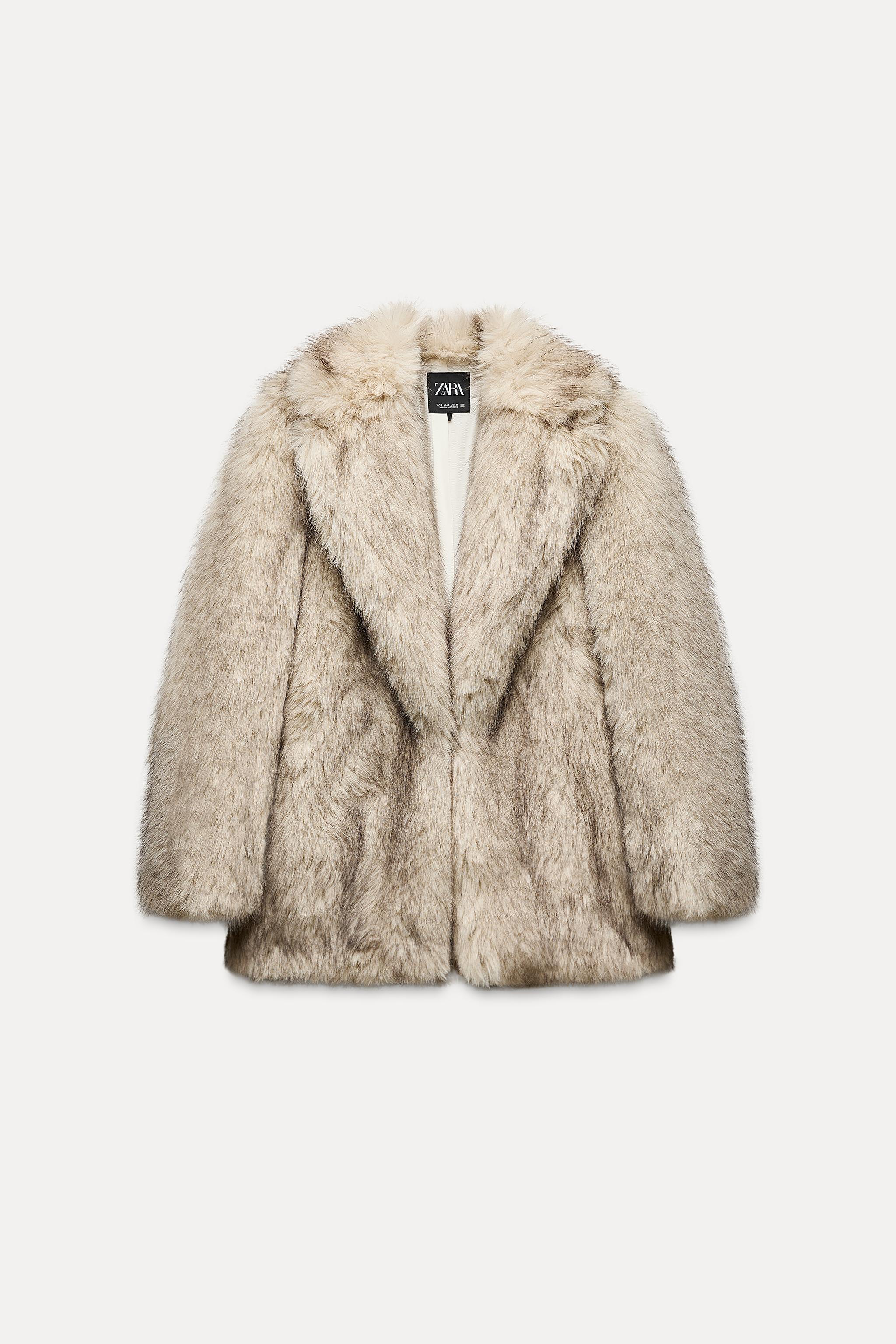 FAUX FUR COAT - Ecru | ZARA United States