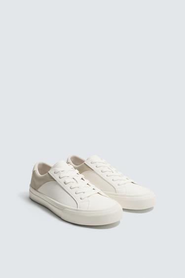 TRAINERS WITH HEEL DETAIL - White by Zara