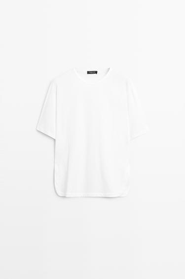 Zara Flowing 100% cotton T-shirt - White - Image 0