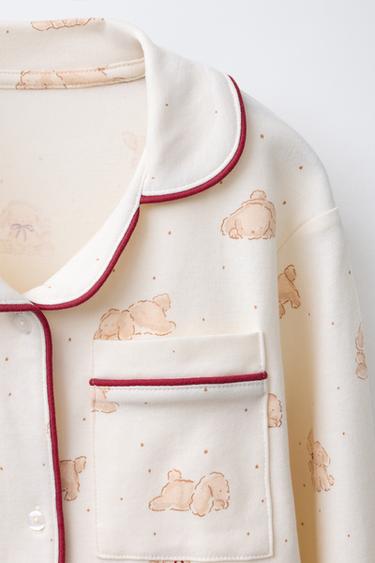 6-14 ANS/ PYJAMA IMPRIMÉ CHIOTS - Marron clair de Zara - Image 5