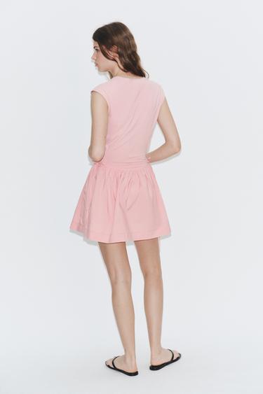 SHORT COMBINED DRESS - Pink by Zara - Image 3