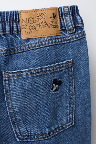 MICKEY MOUSE AND FRIENDS © DISNEY EMBROIDERED BAGGY JEANS - Mid-blue by Zara - Image 3