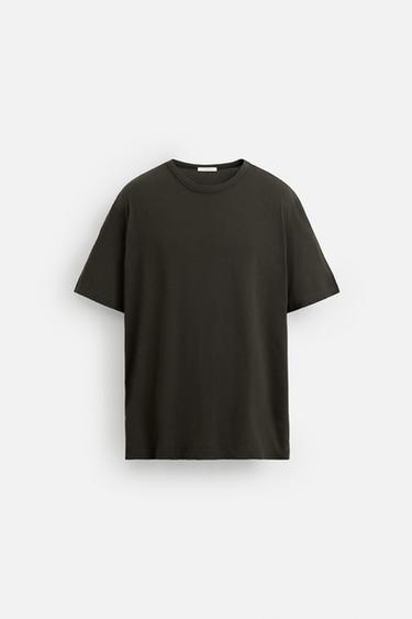 LIGHTWEIGHT T-SHIRT - Dark brown by Zara