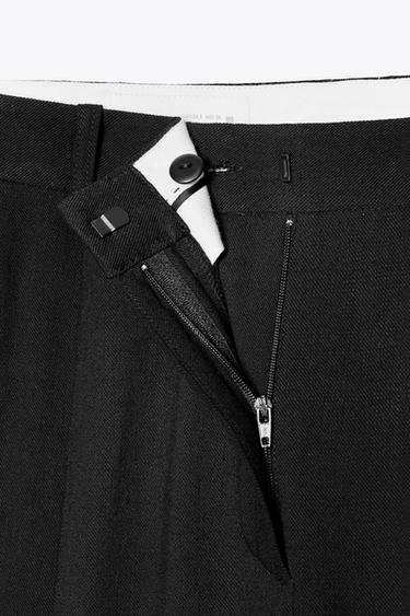 PANTALON LARGE À PINCES - Noir de Zara - Image 6