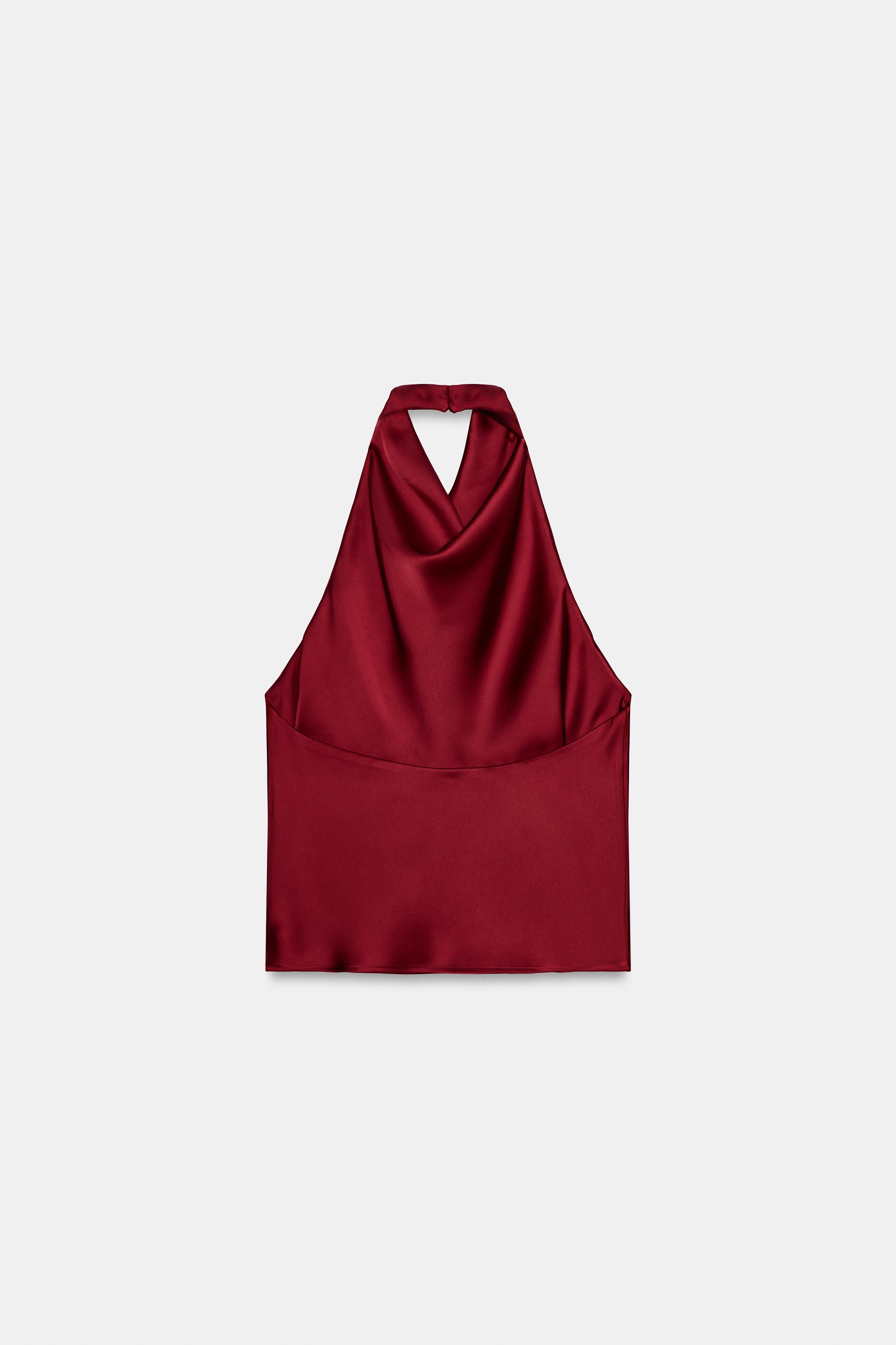Zara Saten Halter Top görsel 7