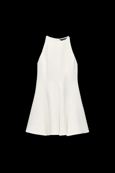 NECKHOLDERKLEID MIT GODETS, ZARA WOMAN - Cremefarben von Zara - Bild 0
