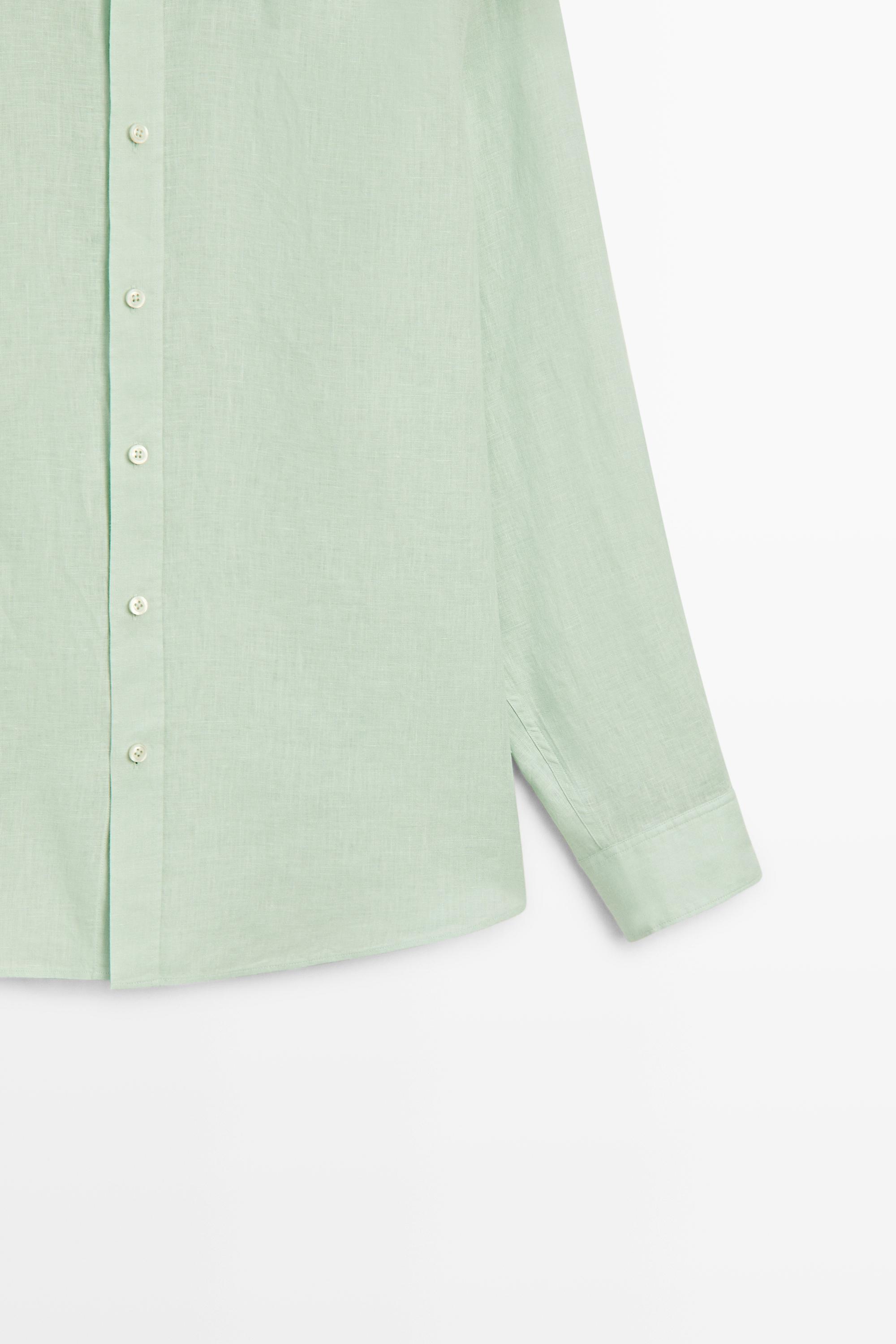 Slim fit 100% linen shirt