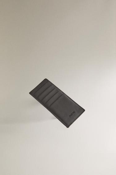 PORTE-CARTES CUIR - Marron chocolat de Zara - Image 2