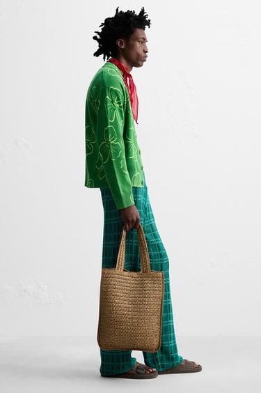 BRAIDED SHOPPER BAG - Light beige by Zara - Image 1