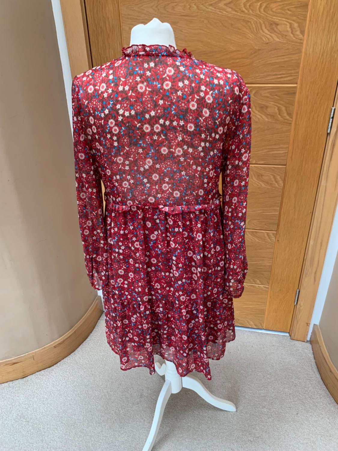 PRINTED DRESS WITH GEM BUTTONS - Image 2