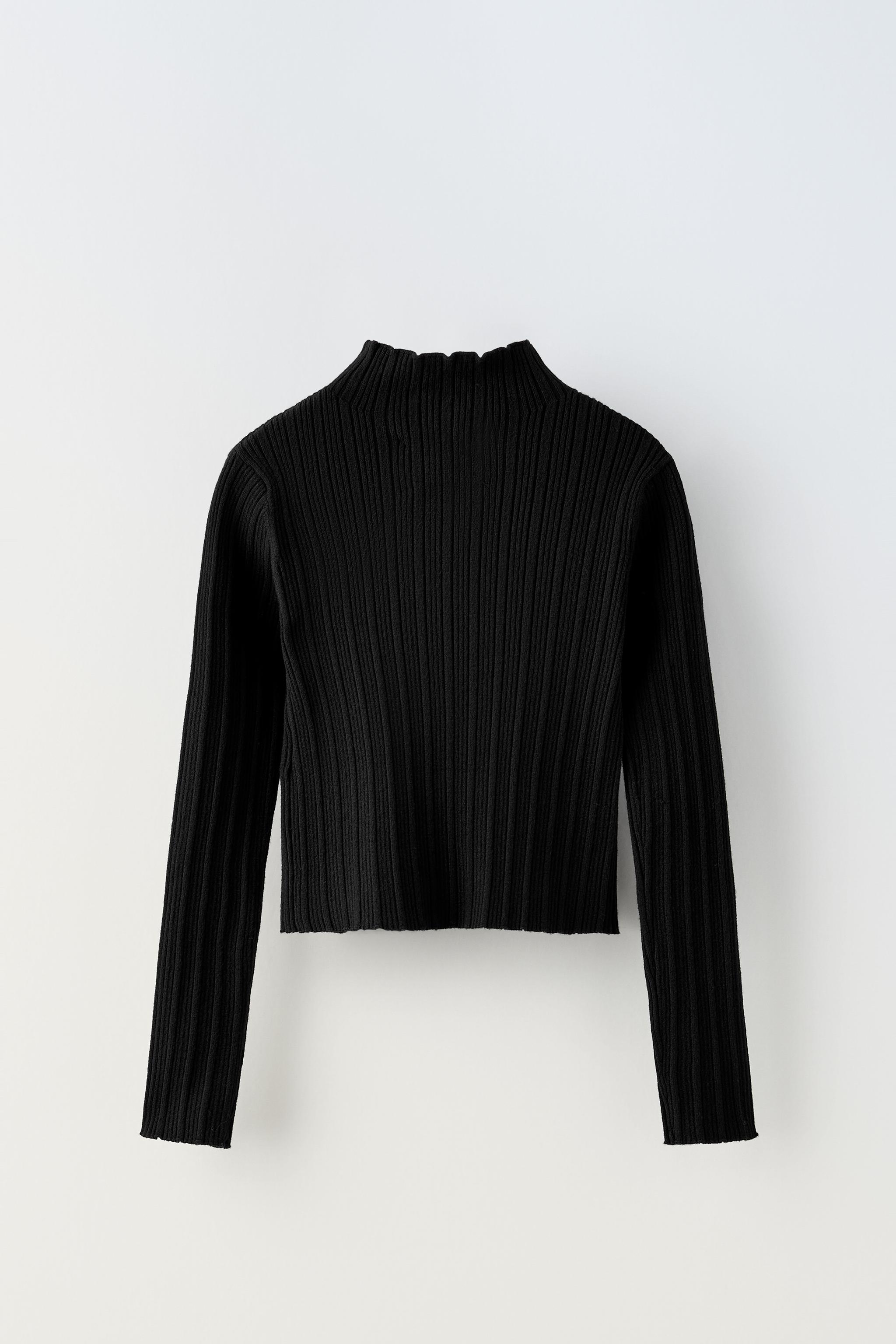 Ribbed sweater clearance zara