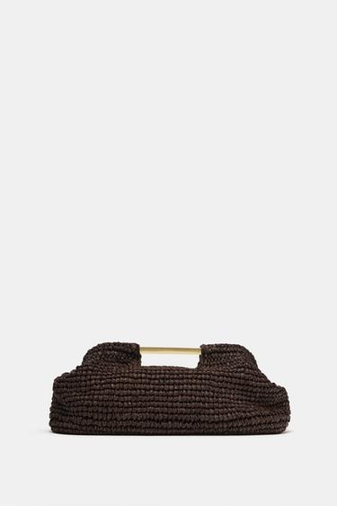 КЛАТЧ С ПЛЕТЕНЫМ КОРПУСОМ — КОРИЧНЕВЫЙ от Zara