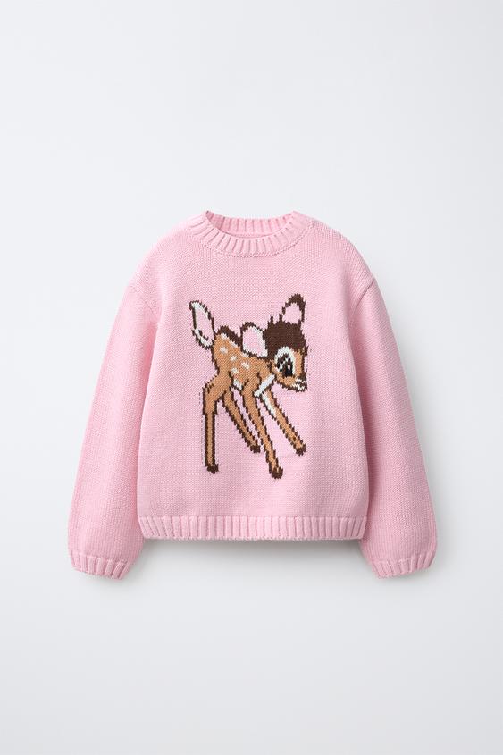 ÚPLETOVÝ SVETR BAMBI © DISNEY - Růžová od Zara - Obrázek 0